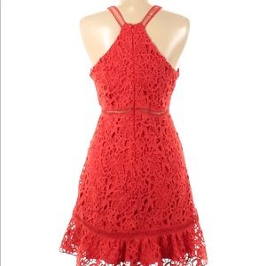 ASTR the Label embroidered lace Dress • RED